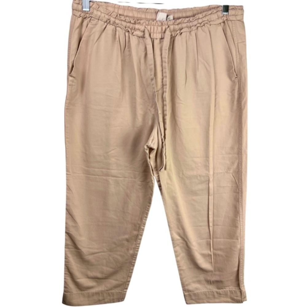 GAP Pants, Light Pink, Cotton Blend, Pull-On, Cropped, Relaxed Casual Fit